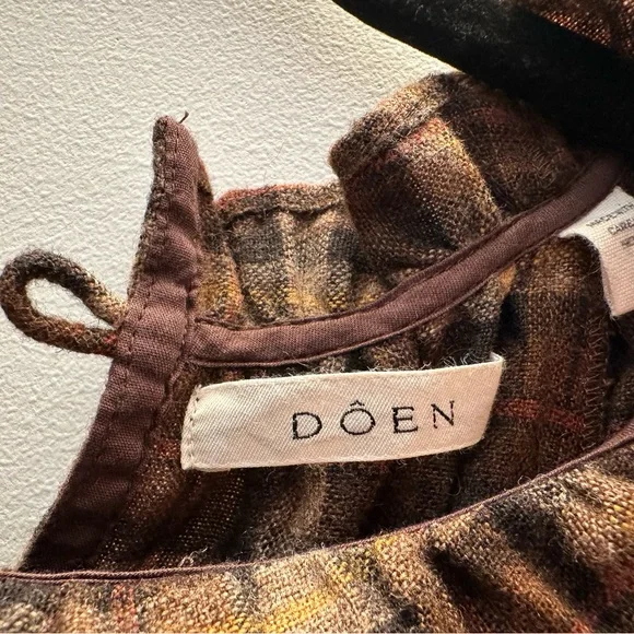 Doen Brown Cornwall Plaid Maxi Dress - Picture 7 of 9